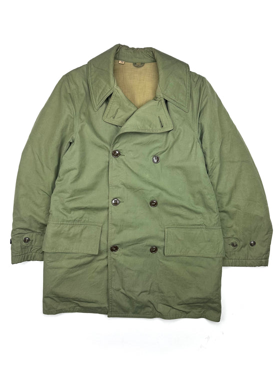 US Army Olive Green Shawl Collar Mackinaw (M/L)