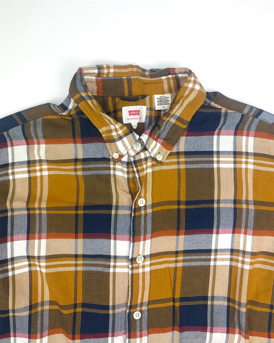 Levi's Ochre Checkered Flannel Shirt (L)