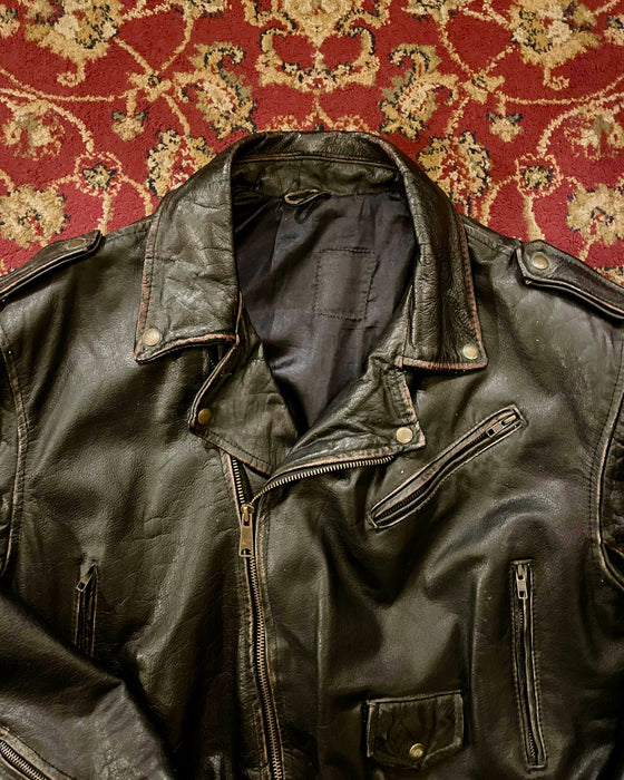 Biker Leather Jacket (XL)