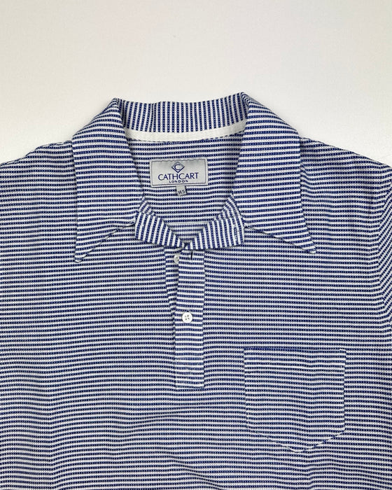 Cathcart London Airflow Blue Polo