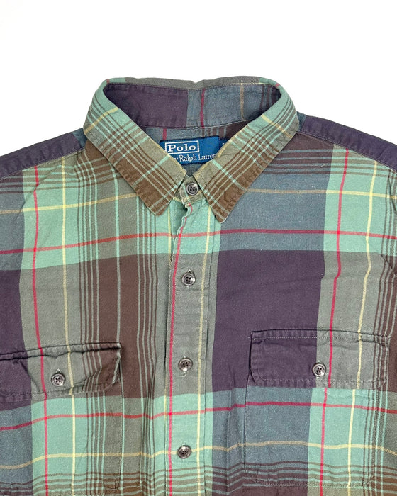 Polo Ralph Lauren Green Checkered Shirt (XL)