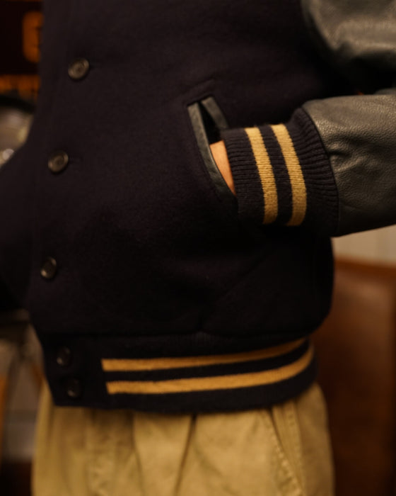 Golden Bear Black Buttoned Varsity Jacket (M)