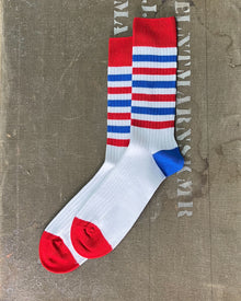  Heritage 9.1 Heritage Post White Red Blue Socks