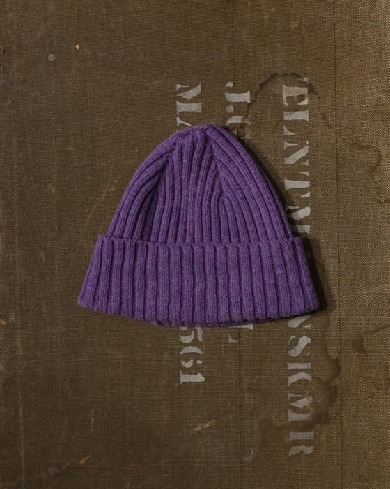 CM Scottish Wool Beanie - Purple