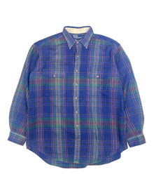  Polo Ralph Lauren Dark Blue Purple Flannel Shirt (L)