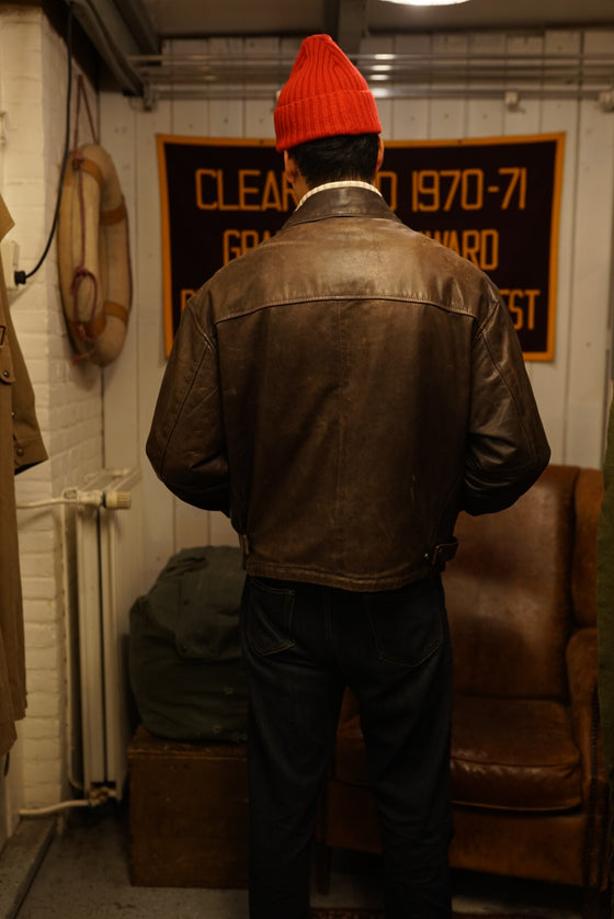 Redskins Brown Leather Jacket (XXL)