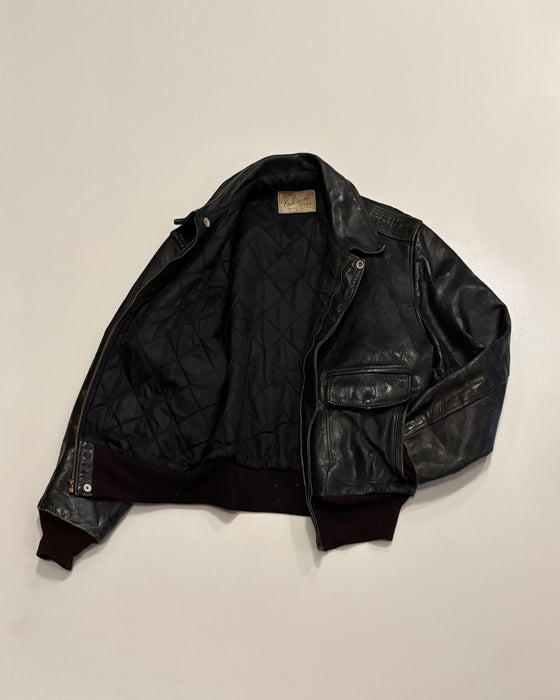 Hercules Black A-2 like Leather Jacket (XL)
