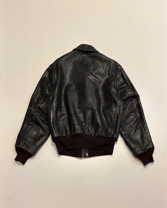 Hercules Black A-2 like Leather Jacket (XL)