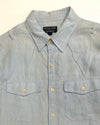 Polo Ralph Lauren Blue Linen Shirt (L)