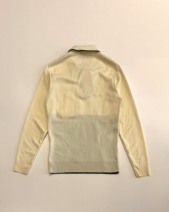Long Sleeve Knitted Polo (M)