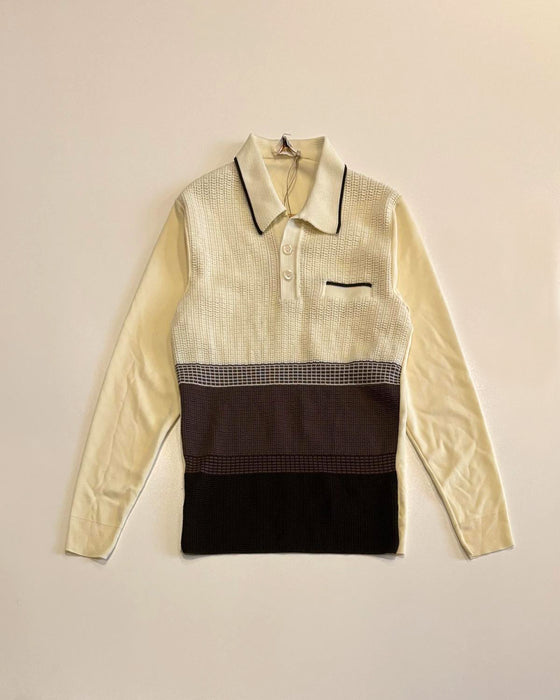 Long Sleeve Knitted Polo (M)