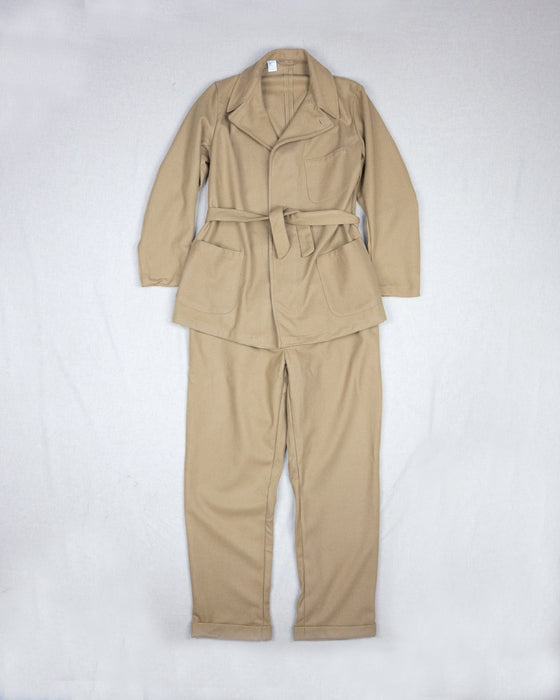 Italian Army Beige Wool Suit (L)