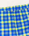 Blue and Yellow Checkered Swimming Shorts (W34)
