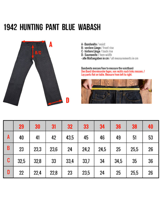 1942 Hunting Pant Blue Wabash