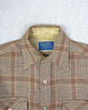 Pendleton Flannel Shirt Beige Plaid (S)