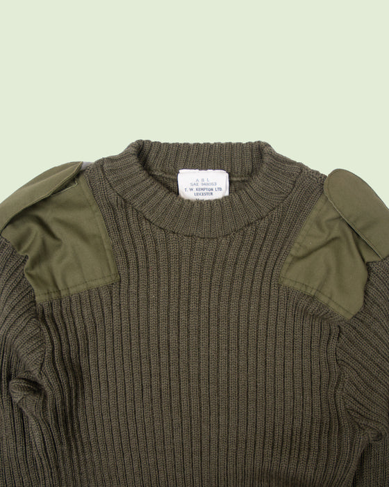 Green Army Woolen Sweater