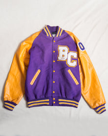  BC Purple and Yellow Varsity Jacket (XXL)