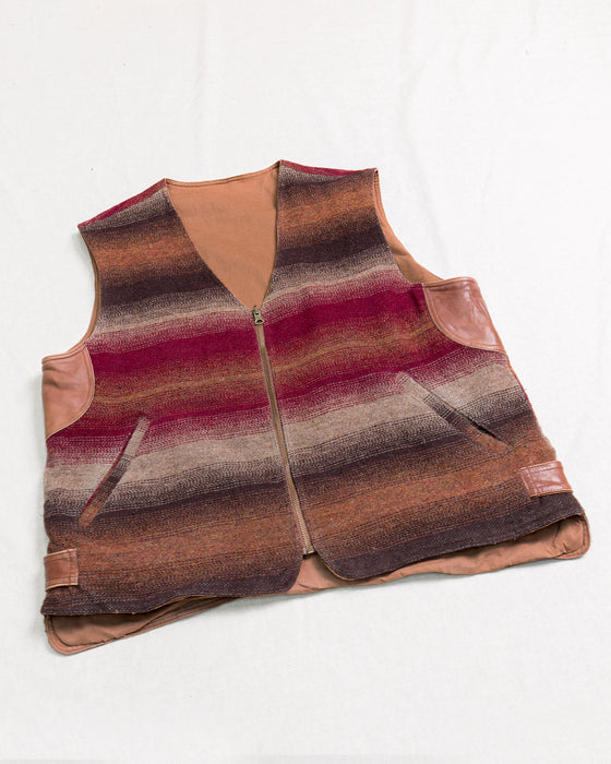 Eddie Bauers Reversible Striped Wool Vest (XL)
