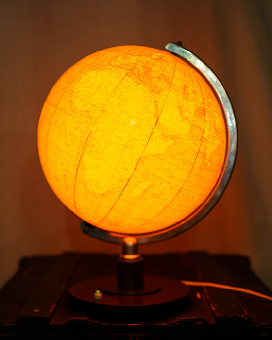 Dutch Political Globe with Lamp