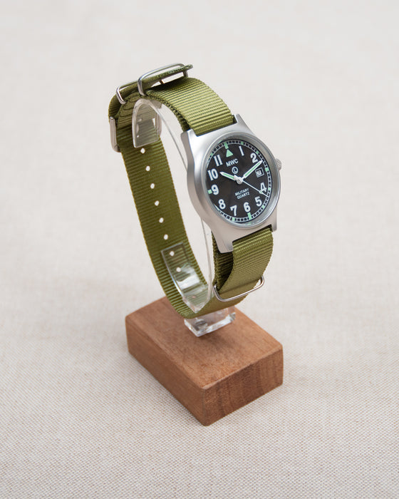 MWC Stainless Steel Military Watch G10LM Green Strap