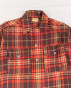 Cascade Orange Brown Checkered Flannel (M)