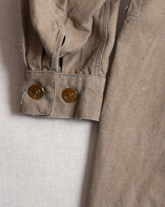 Grey Brown Long Shop Coat (XL)
