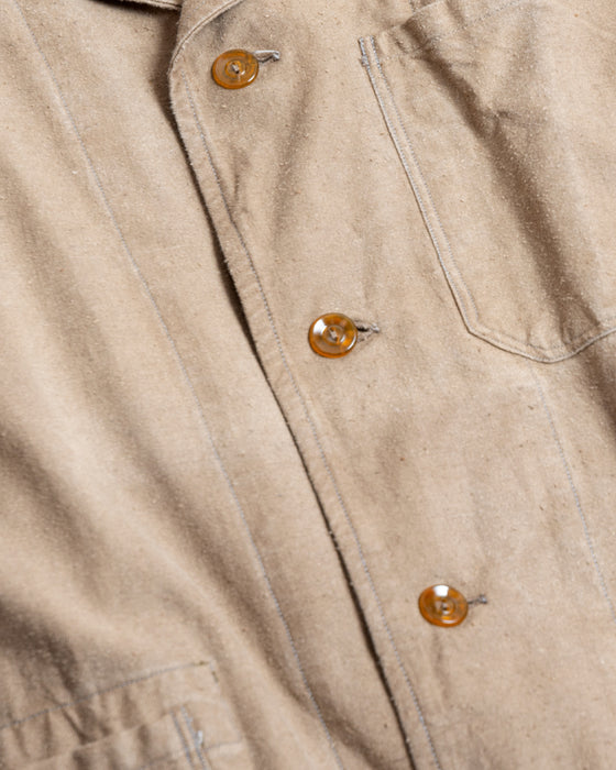 Grey Brown Long Shop Coat (XL)