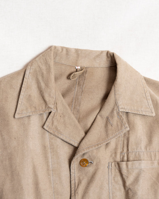 Grey Brown Long Shop Coat (XL)